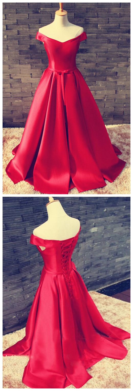 Evening Dresses, Prom Dresses,party Dresses,prom Dresses, Red Prom Dresses,satin Prom Dress,off The Shoulder Prom Dresses,formal Gown,sexy