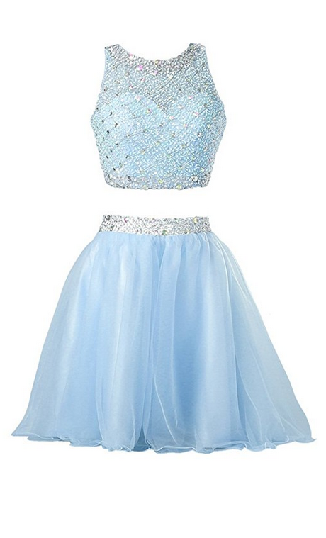 Two Piece Homecoming Dresses for Juniors Short Prom Dresses