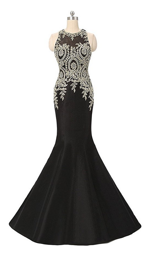 Mermaid Beaded and Embroidered Prom Dresses Evening Gown Prom Dresses 