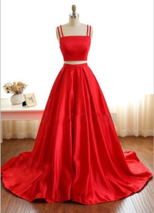 Two Pieces Prom Dresses,evening Dresses,prom Dresses For Teens,sparkly Prom Gowns, Prom Dresses,simple Party Dresses