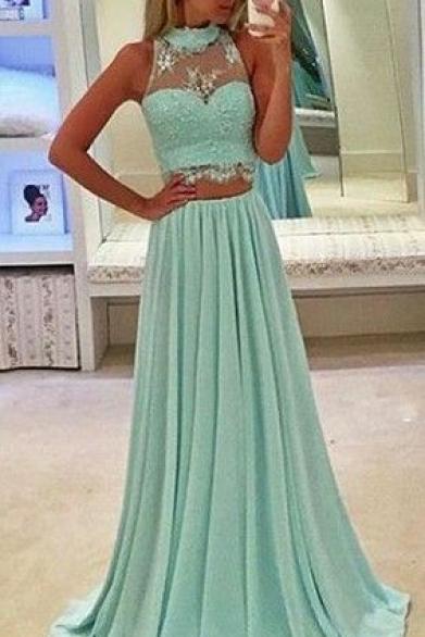 Prom Dresses,mint Green Lace Prom Dress,prom Gown,prom Dresses,chiffion Evening Gowns,evening Gown