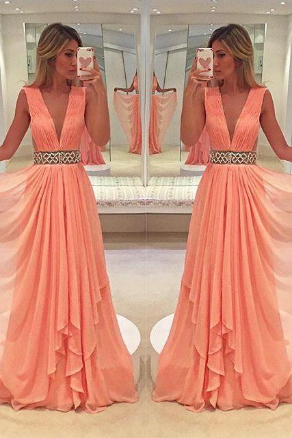 Pink Prom Dresses, Pink Prom Dresses,long Satin Prom Gown,evening Gowns For Teen