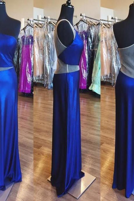 One Shoulder Royal Blue Prom Dresses Party Dresses Formal Dresses