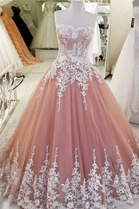 Long Prom Dresses,lace Up Prom Dresses,pink Prom Dress,a-line Prom Gowns,evening Dresses,quinceanera Dresses
