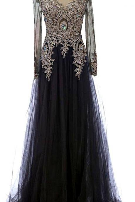 Black Long Dresses Evening Vestiti Donna Eleganti Da Sera Lunghi Prom Dresses