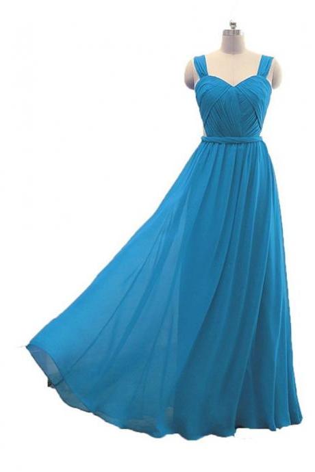 Fashion Sexy Backless Prom Dresses Blue Chiffon Pleat Long Evening Dresses Price: Us $124.31 / Piece