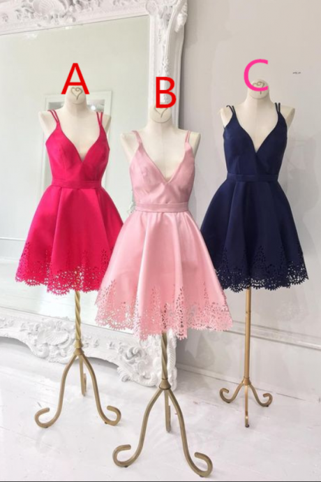 V-neck Homecoming Dress,simple Cute Homecoming Dresses