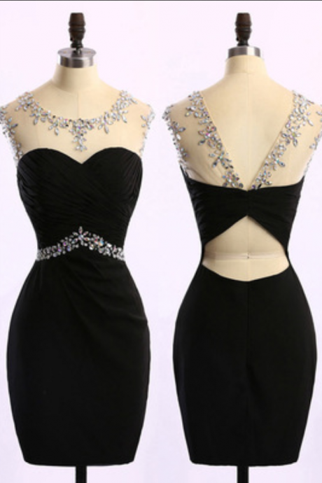 Short Black Prom Dress With Ruchin Homecoming Dresses