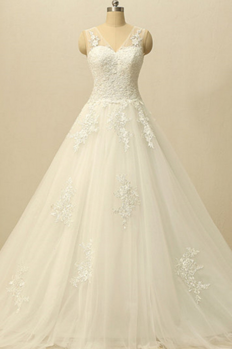 White Wedding Dress,a Line Wedding Dresses,wedding Gown