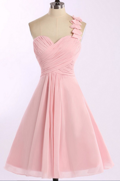 One Shoulder Homecoming Dress,,sweetheart Homecoming Dress,chiffon Homecoming Dress