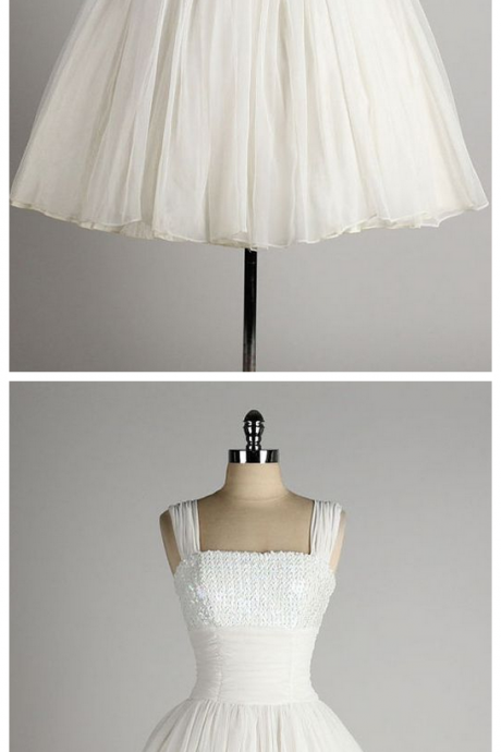 Vintage Ball Gown Wedding Dresses, Strapless Lace Mini Short Bridal Gowns