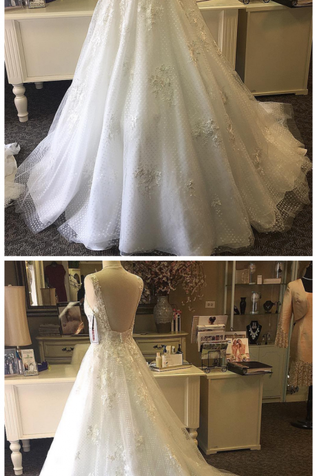 Charming Wedding Dress ,lace Wedding Dresses,a Line Wedding Gown,bridal Dresses