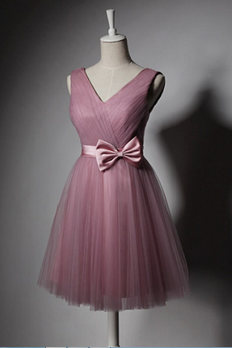 Pink Short Dress, Lovely Dress, Satin Dress, Beautiful Dress, Party Dress, Charming Dress