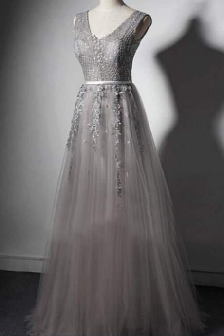 Beading Shining Gorgeous Custom Fashion Formal Modest Prom Dress, Elegant Bridesmaid Dress