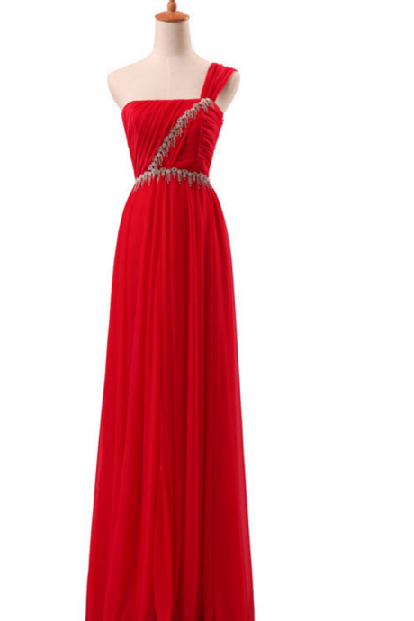The Elegant Party Evening Gown With A Long Gown With A One-shoulder Style Party Dress