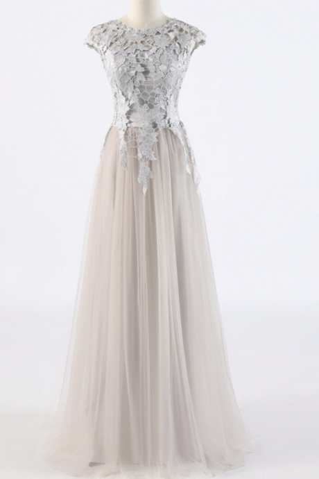 Evening Dress, A Long Gown, Is A Dress With A Cap Sleeve