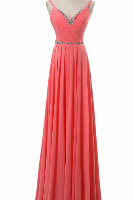 Long Prom Dresses Spaghetti Straps Evening Party Dresses Evening Gown