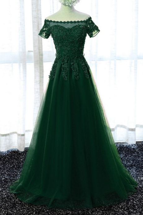 The Outdoor Wedding Dress Long Dress Green Evening Dress