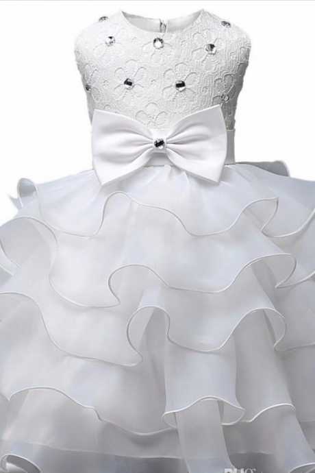 Fashion Girls Wedding Princess Dress Winter Formal Gown Ball Flower Kids Clothes Children Clothing Party Girl Dresses