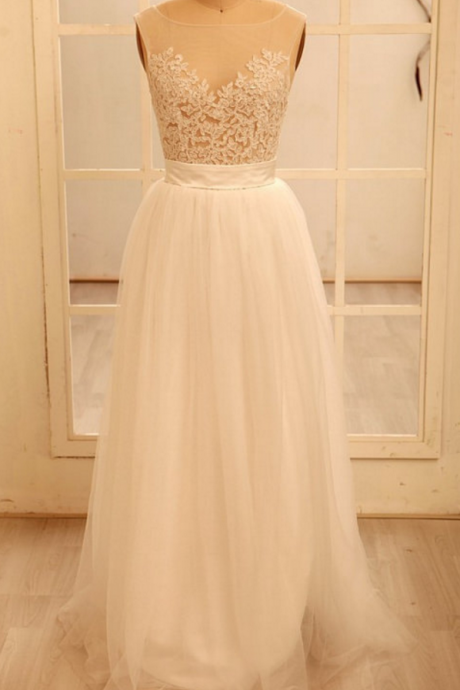 A-Line Prom Dresses,White Prom Dress,Evening Dresses