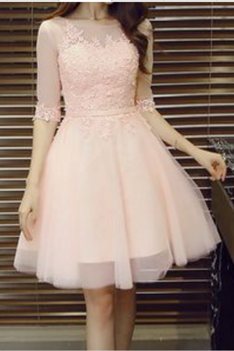 Appliques Pretty Homecoming Dress,sexy Party Dress,charming Homecoming