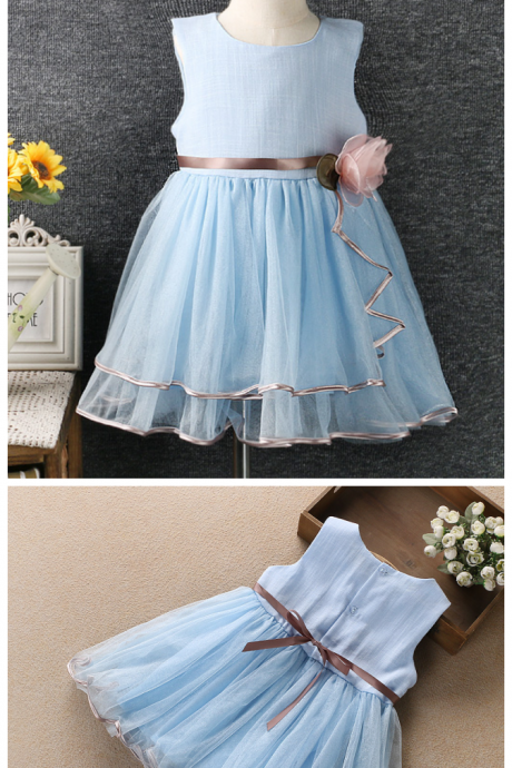 Tulle Organza Flower Girl Dresses,cute Children Clothes,girls Clothing
