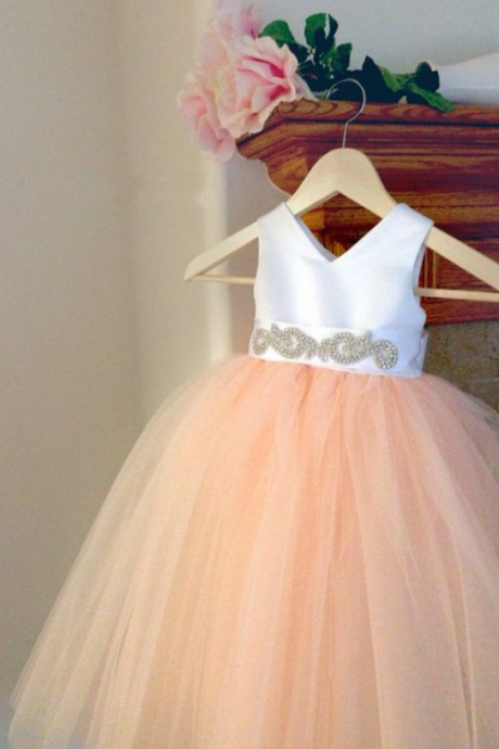 Ball Gown Flower Girl Dress With Back Bow