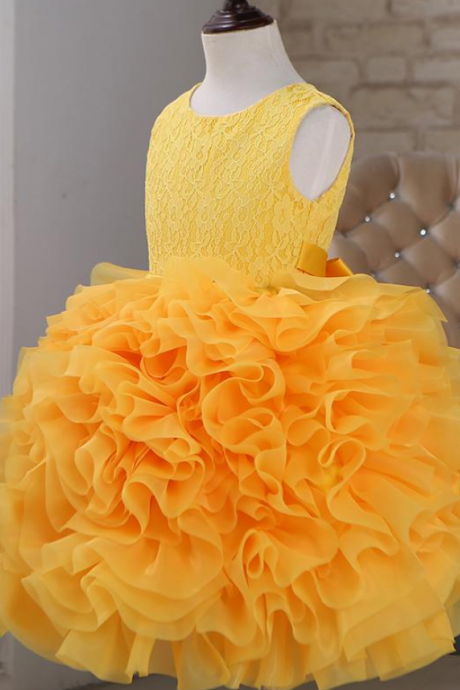 Organza Organza Lace Ball Gown Flower Girl Dress