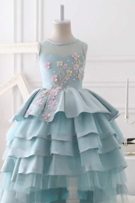 little girl birthday gown, baby girl birthday dress, princess gown, free shipping children dress