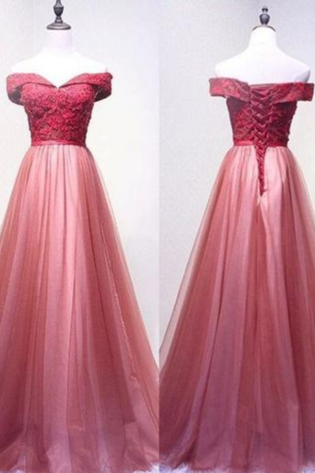 Charming Prom Dress,tulle Prom Dress,v-neck Evening Dress,a-line Prom Dress,