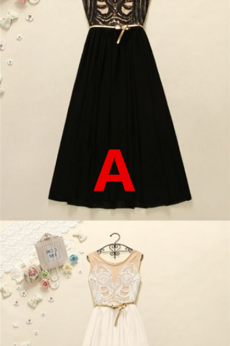 Black Cute Prom Dresses Sashes/ribbons Belt Long Prom Dress/evening Dress P2236