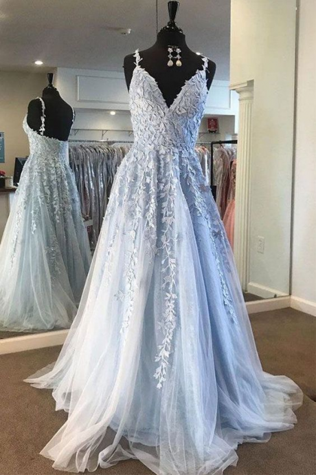 Sassy Wedding cinderella blue prom dresses
