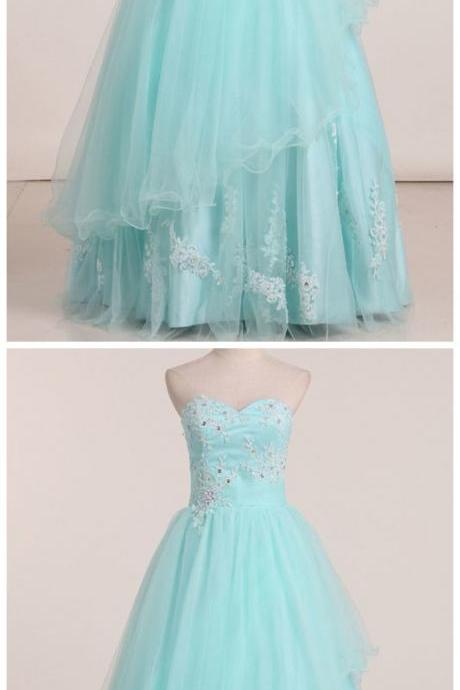 Prom Dresses Sweetheart Tulle With Applique