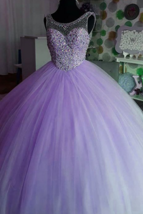 Lilac Ball Gown Prom Dress