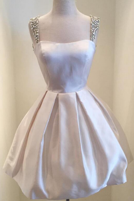 Ball Gown Ivory Homecoming Dress,short Prom Dresses,cocktail Dress,homecoming Dress