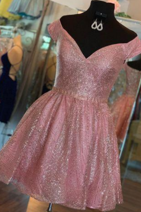 Sparkle Short Sequins Homecoming Dress
