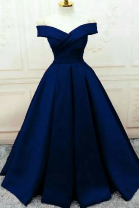 Fashionable Navy Blue Party Gown 2020, Prom Dress