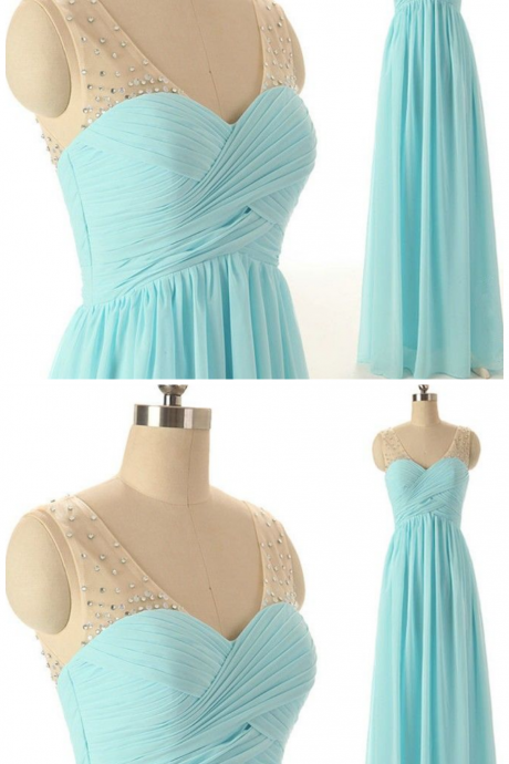 Prom Dress,charming Prom Dress,chiffon Prom Dress,a-line Prom Dress,v-neck Prom Dress,beading Prom Dress