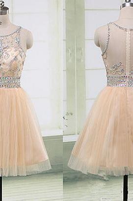 Cap Sleeves Beading Short Homecoming Dresses,pretty Sparkly Homecoming Dress,modest Graduation Dress,cocktail Dresses,homecoming Dress