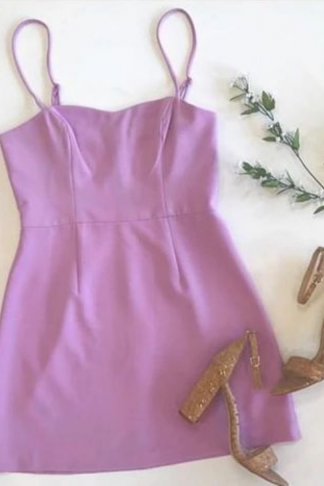 Light Purple Short Homecoming Dress