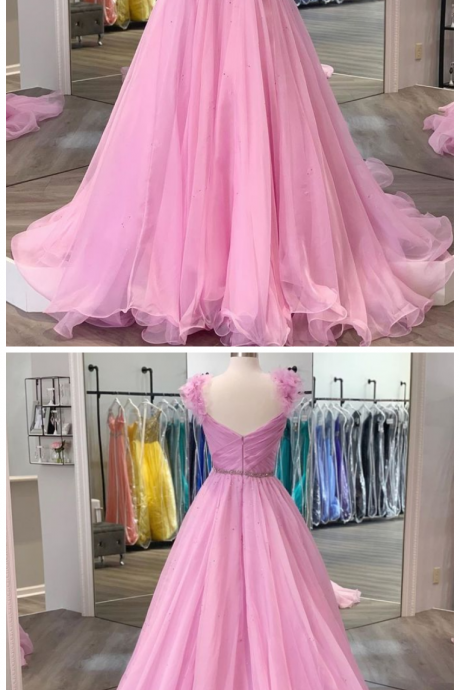A Line Sweetheart Long Prom/evening Dress With Beading