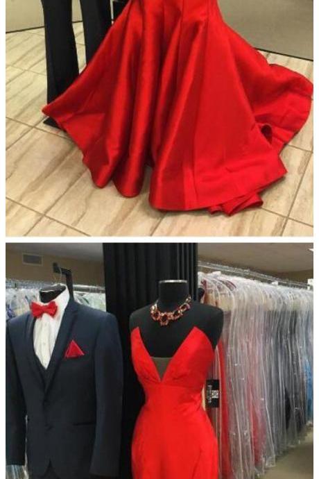 Red Prom Dress,mermaid Prom Dress,fashion Prom Dress,sexy Party Dress,custom Made Evening Dress