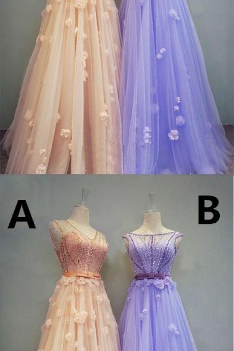 Shinning Sequins ,v Neck ,3d Lace ,flower Appliqués ,long Halter, Sweet Prom Dresses,sexy Custom Made , Fashion