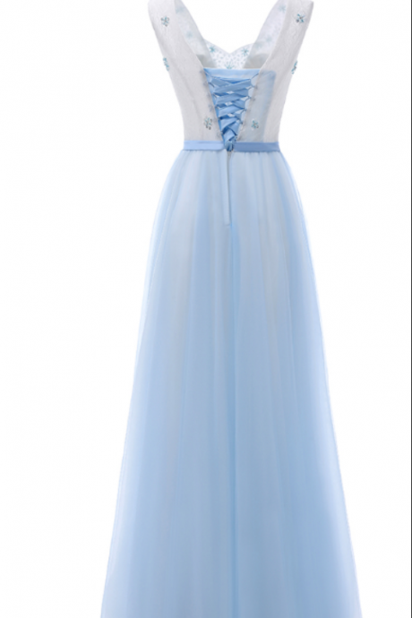 V-neck Ball Gown , Elegant Long Evening Gown,floor Length ,custom Made , Fashion