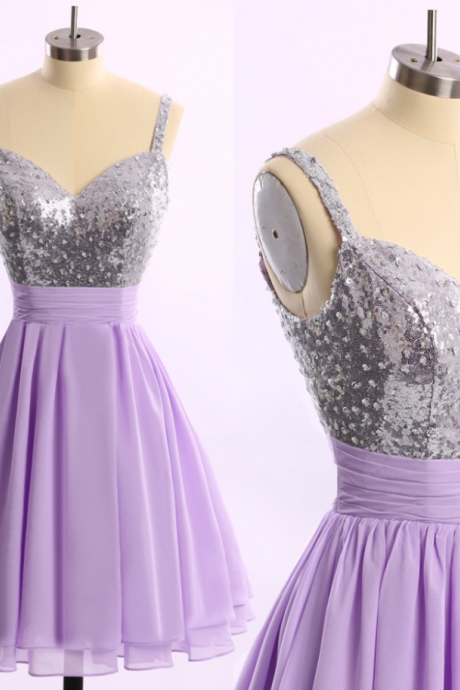 Dress , Homecoming Dress , Prom Dress , Sequin Homecoming Dress , Purple Prom Dress , Cocktail Dress , Custom Made Girl Dress
