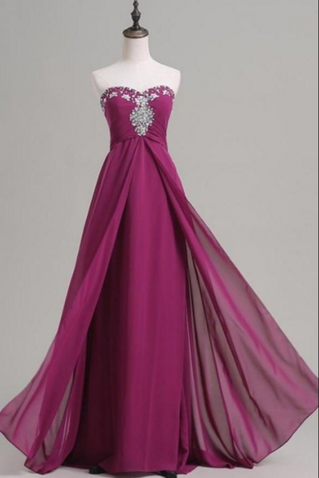 A Line Prom Dresses, Purple A-line/princess Prom Dresses, Princess Long Prom Dresses