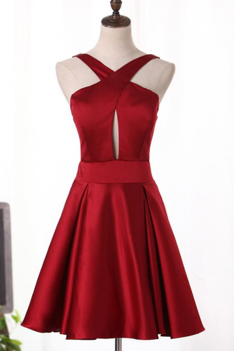 Homecoming Dresses Satin Short Cocktail Dresses 2022, Beautiful Formal Party Gown