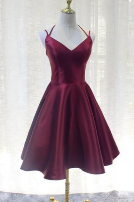 Homecoming Dresses Charming Formal Dress, Straps Satin High Quality Party Dress