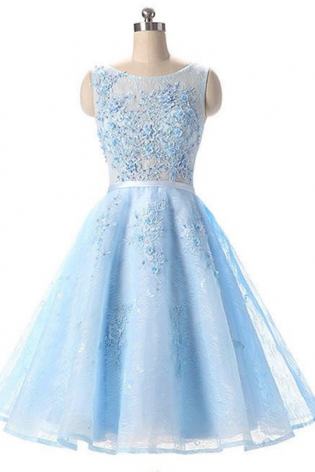 Homecoming Dresses,girls A-line Scoop Neck Cocktail Dresses,lace Appliques Lace Party Gowns,short Prom Dresses