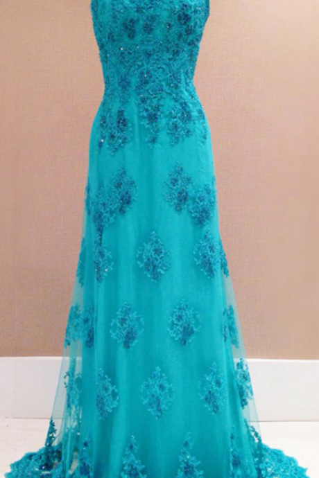 Prom Dresses,turquoise Lace Prom Dresses ,lace Prom Dress,sexy Prom Dresses,elegant Lace Evening Gowns,long Evening Dress, Pageant Dresses,2017